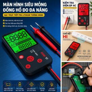 Đồng hồ vạn năng BSIDE S7 đo điện AC/DC 600V, NCV không tiếp xúc, đo tần số, điện trở... dùng pin sạc